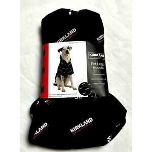 NWT Kirkland Signature Pet Dog /Cat Hoodie, Medium, Black Sweater, Reflective